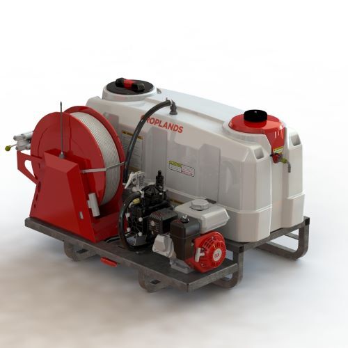 Traymount sprayer, 200 litre auto-rewind reel