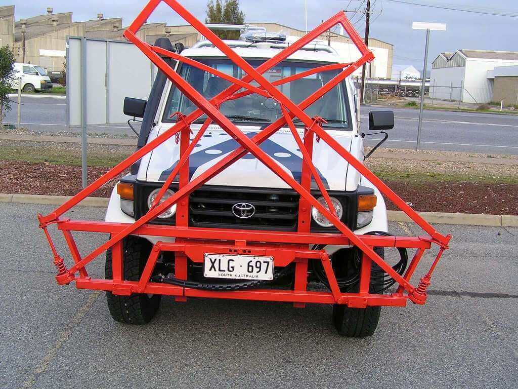 A Parks and garden turf sprayer mounted on a Toyota Land Cruiser - City of Adelaide